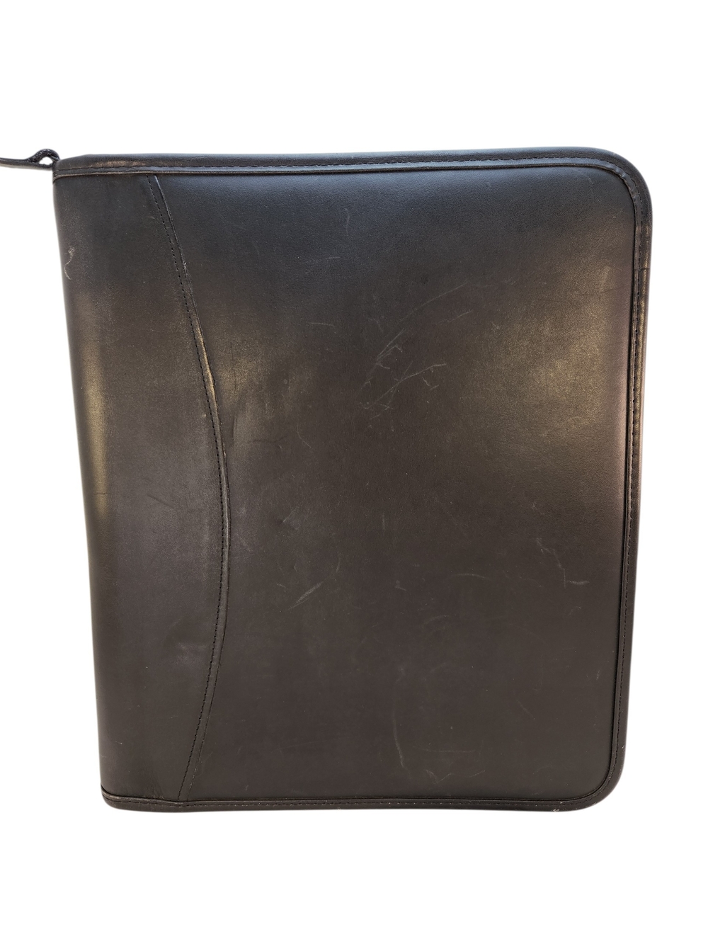 Vintage Levenger Well-Read Life Black Leather Zippered Padfolio Portfolio 11x13